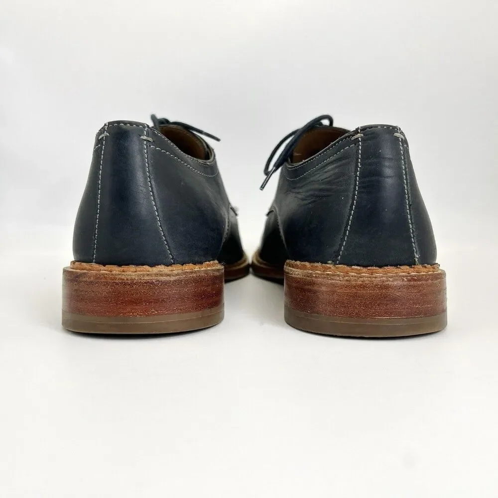 Johnston Murphy J&M 1850 Dress Shoes Mens 11 M Blue Gray Leather Plain Toe Derby